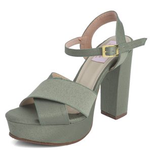 Tacones amaranta verde olivo