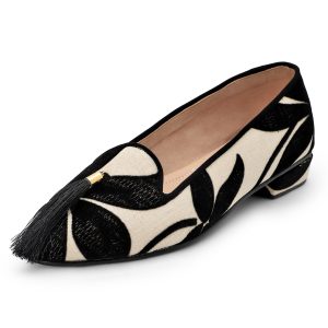 Mocasines olympia adorno negro