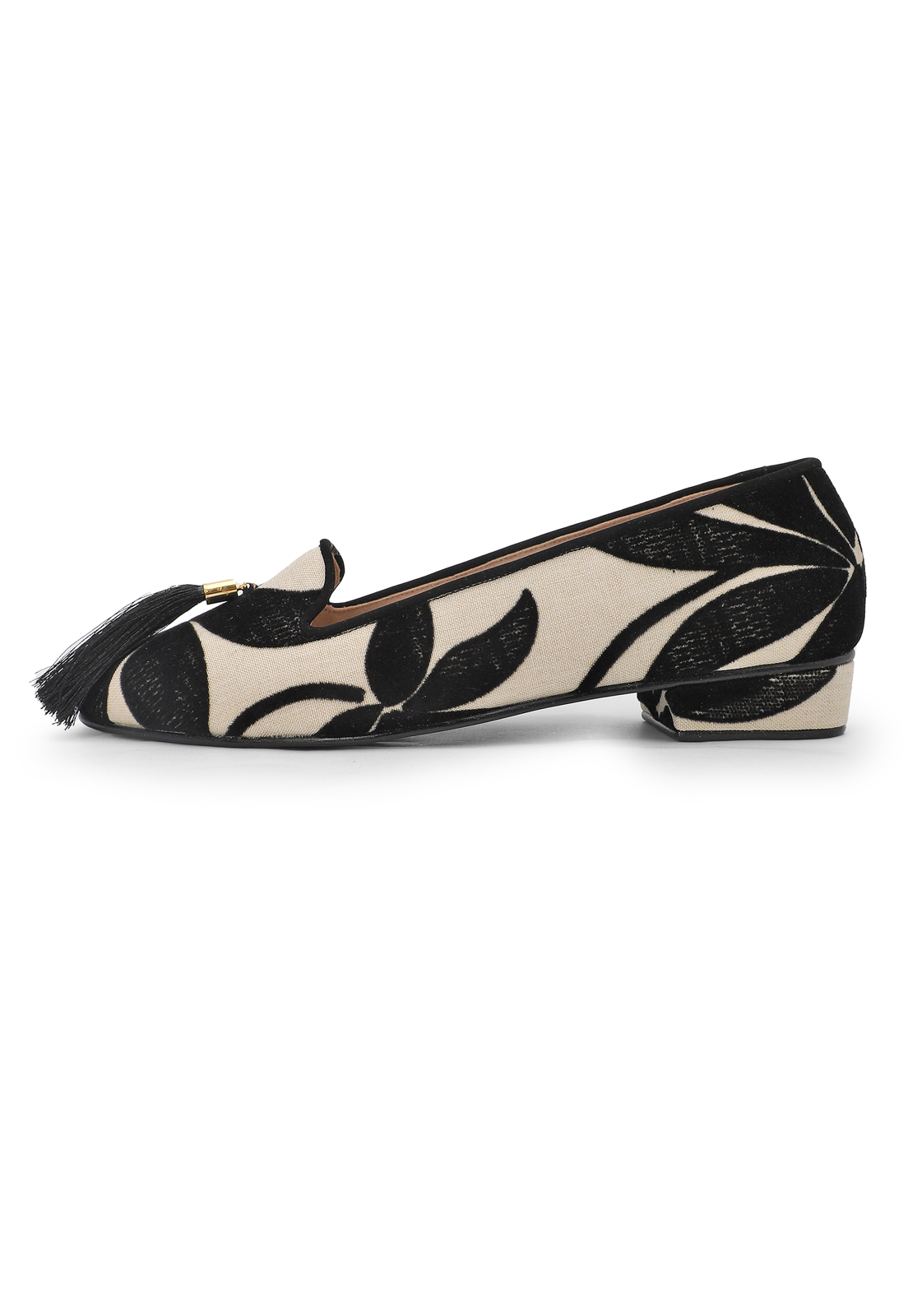 Mocasines olympia adorno negro